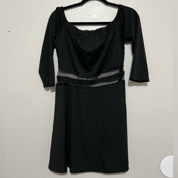 Off the Shoulder A-Line Skater Dress - Picture 3 of 5